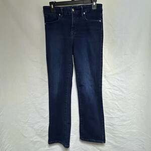 Good American Good Waist High Rise Straight Leg Blue Wash Jeans Size 6/28